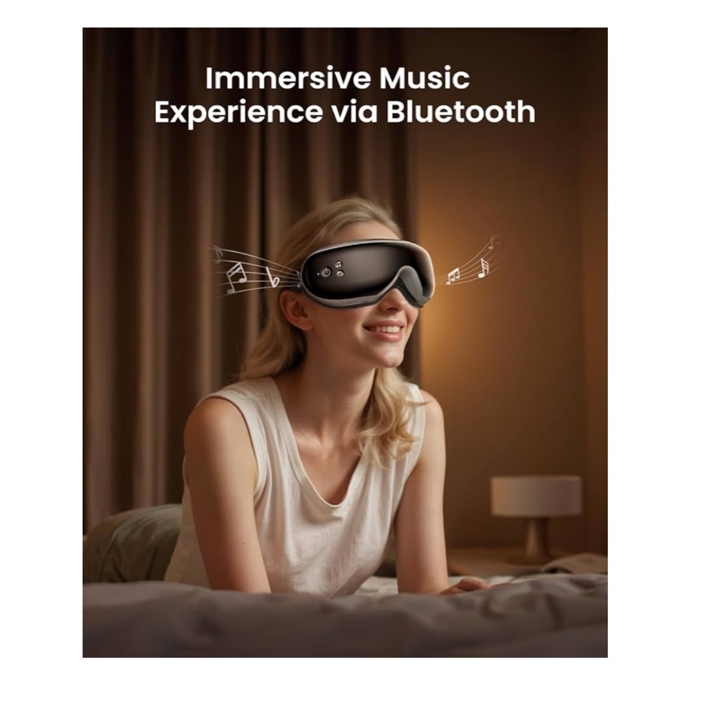 Renpho Black Eye Massager for Migraines with Remote - Picture 4 of 11